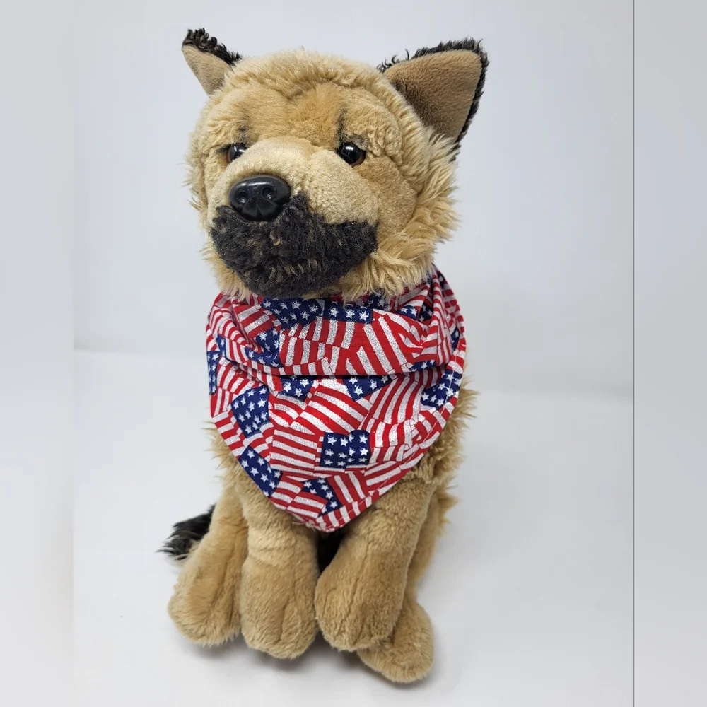 Small Pet Bandana‎ USA Flag Patriotic 4th of July New Shimmer